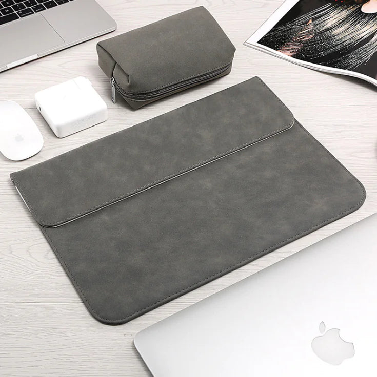 Llanos - Frosted PU Leather Laptop Sleeve