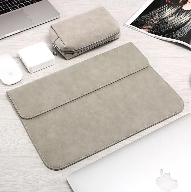 Llanos - Frosted PU Leather Laptop Sleeve