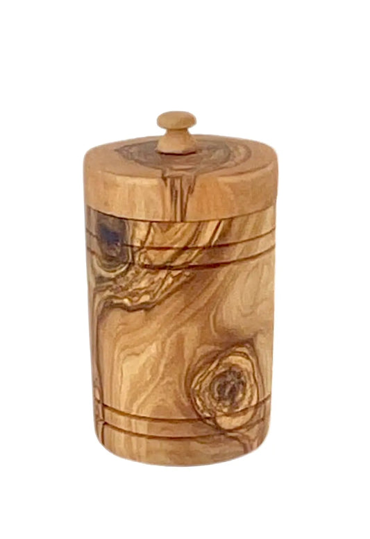 Llanos - Pure Olive Wood Spice Jar Salt Keeper w/Lid