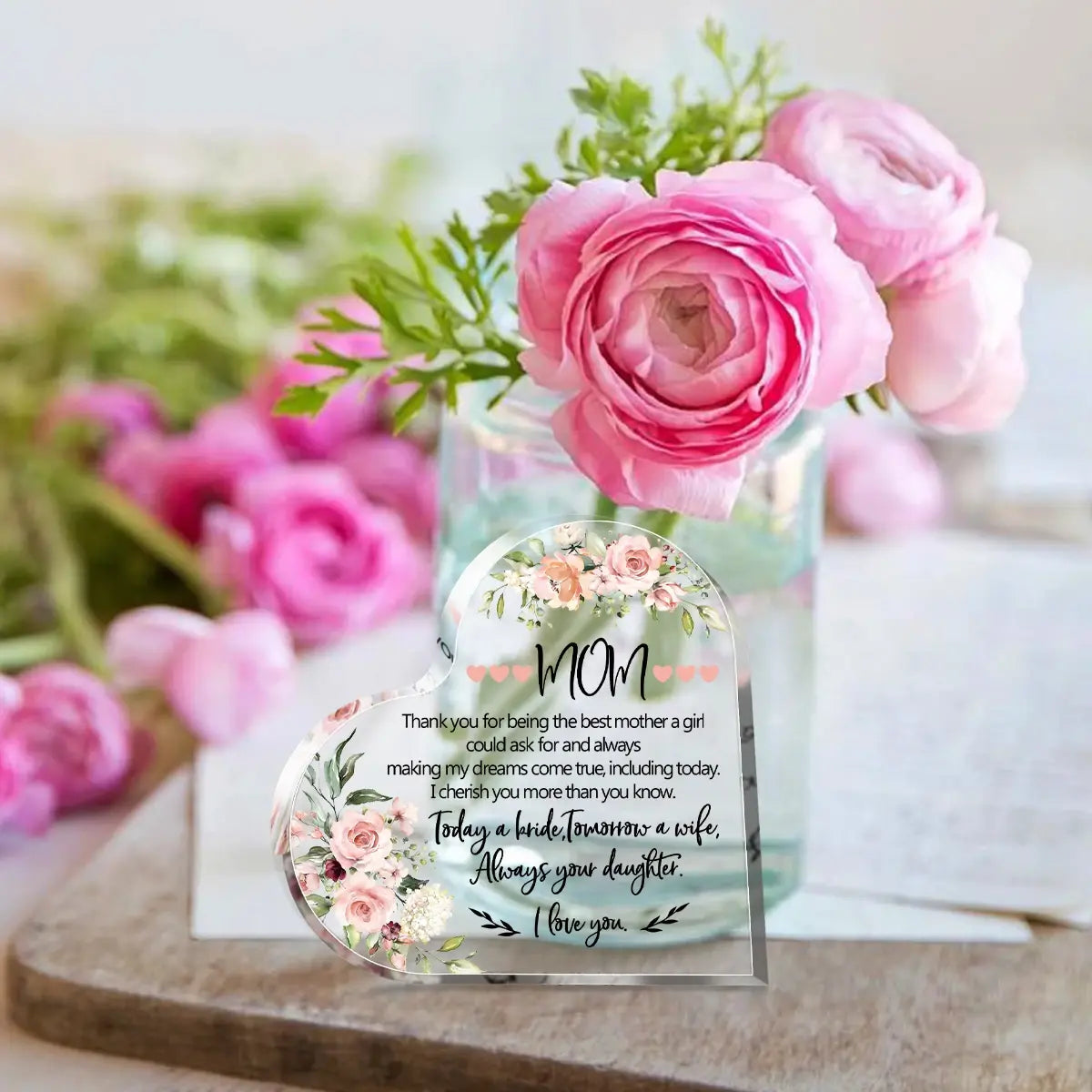 Llanos - personalized Acrylic Heart Plaque