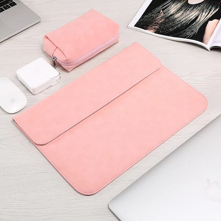 Llanos - Frosted PU Leather Laptop Sleeve
